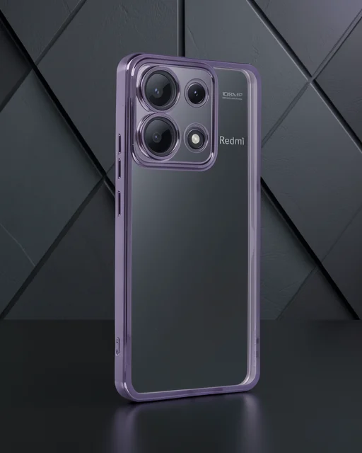 Xiaomi Poco X6 Kılıf Razer Lensli Silikon - Mor