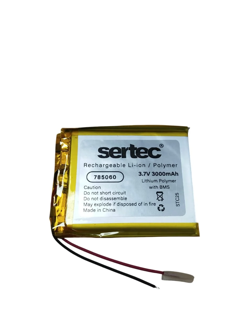 785060 3.7V 3000mAh Li-Polymer Pil (Devreli/1.5A)