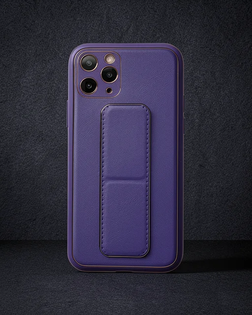 Apple İphone 11 Pro Kılıf Coco Deri Standlı Kapak - Mor