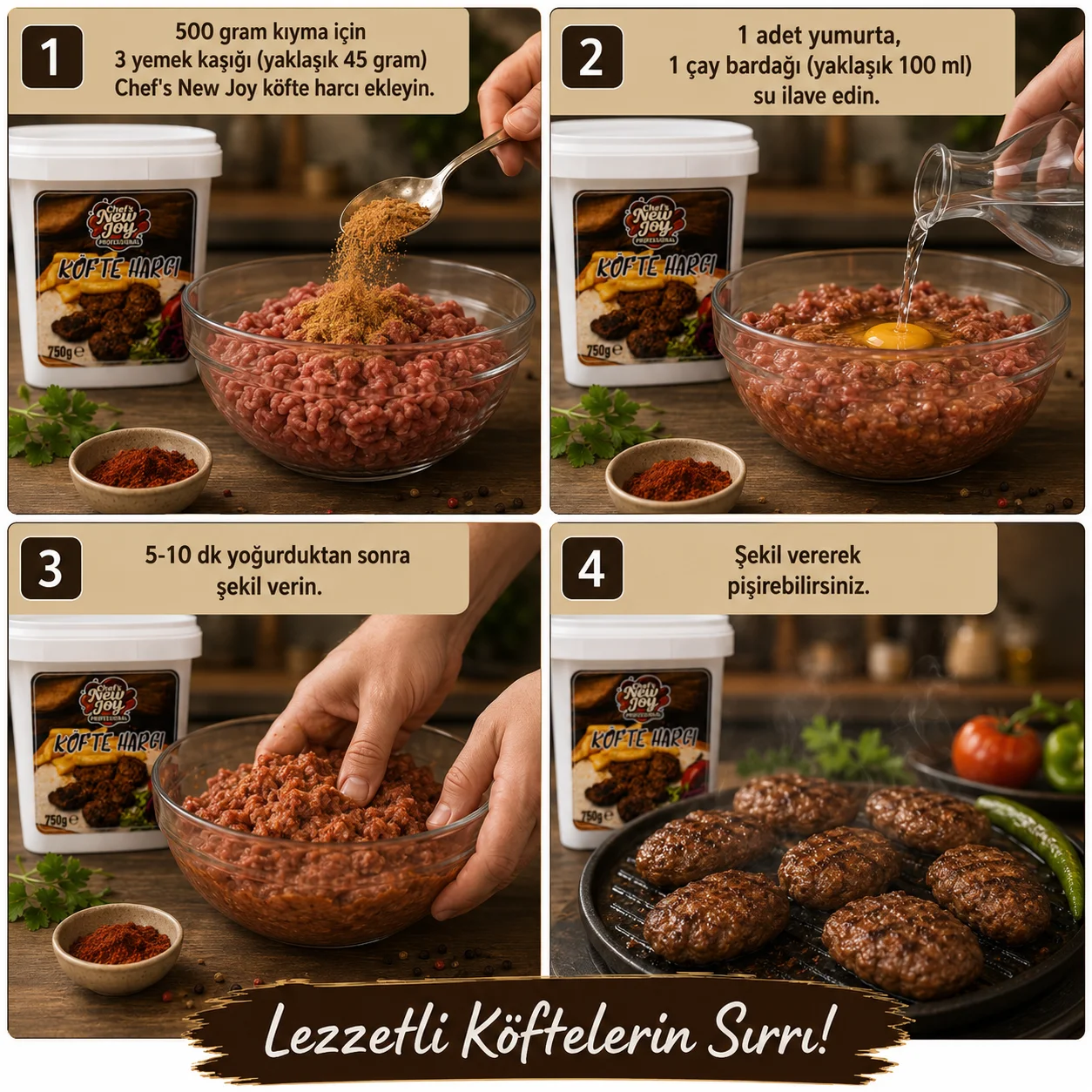 Köfte Harcı 750 gr Koruyucusuz Doğal Geleneksel görsel 4