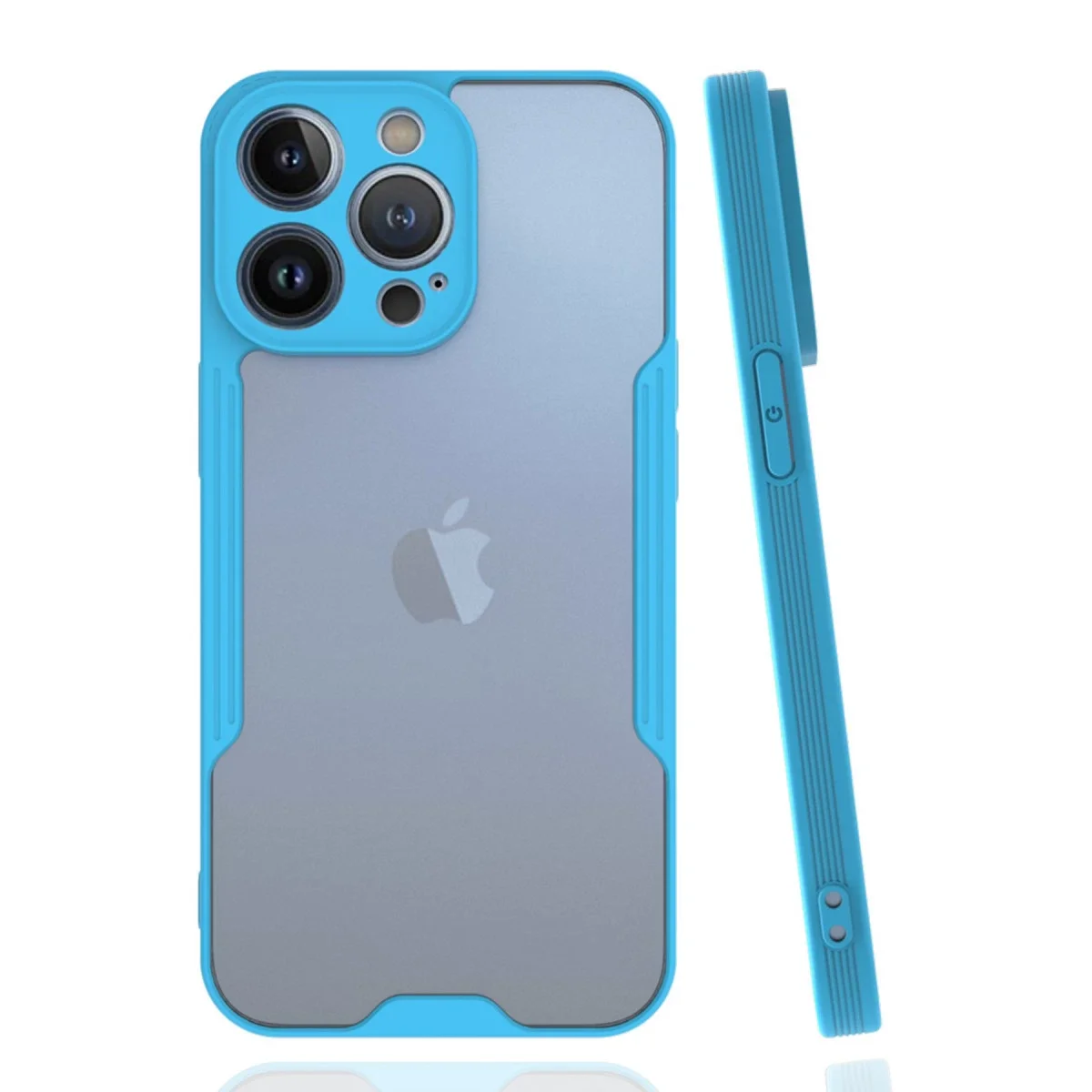 Apple iPhone 14 Pro Kılıf Platin Silikon - Mavi görsel 3