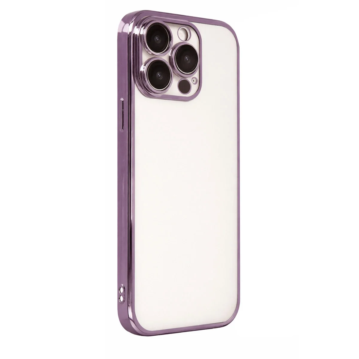 Apple İphone 15 Pro Max Razer Lensli Silikon - Mor görsel 3