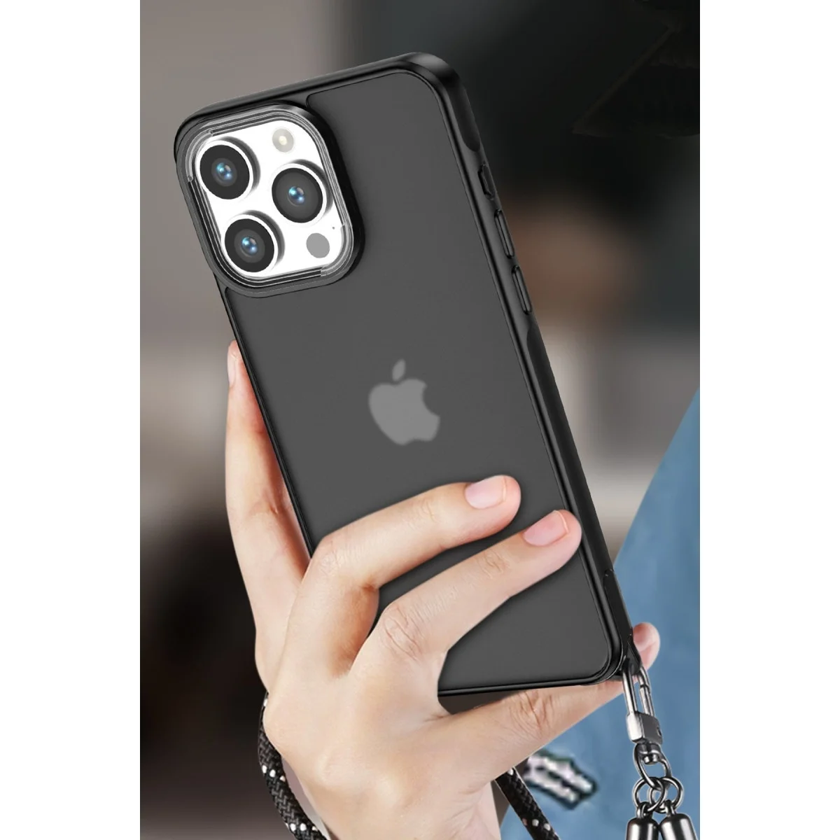 Apple İphone 12 Kılıf Elegant Kapak - Pudra görsel 3