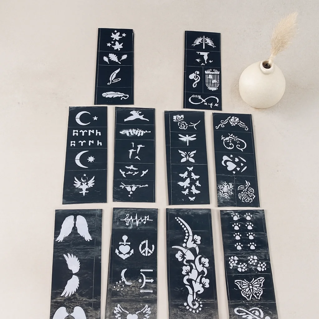 Tüp Kına Desen Şablonu 8x20 cm