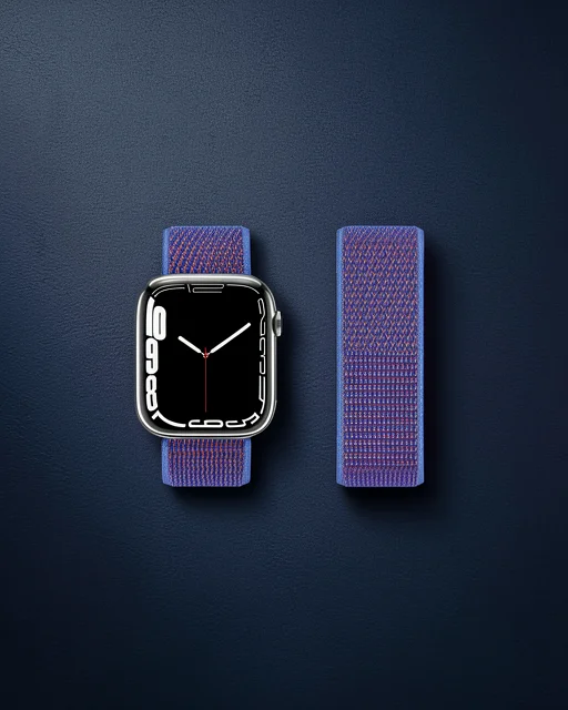 Apple Watch 42mm Hasırlı Cırtcırtlı Kordon - Mor