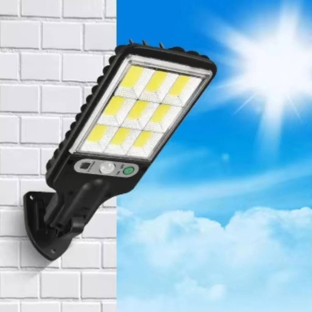 3 Farklı Işık Modlu Güneş Enerjisiyle Şarj Olan Dış Mekan Uyumlu Kumandalı Solar Duvar LEDİ görsel 5