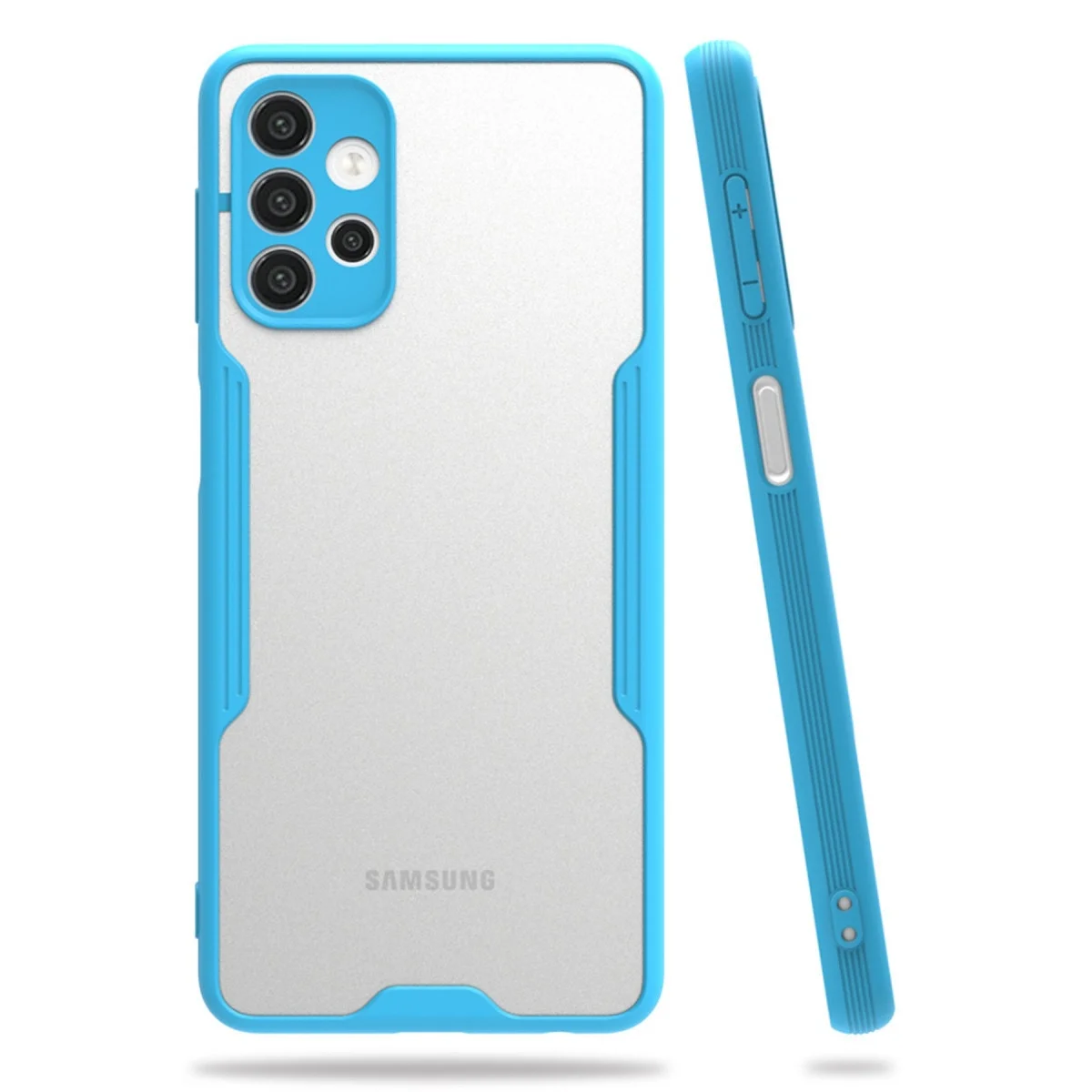 Samsung Galaxy A72 Kılıf Platin Silikon - Mavi