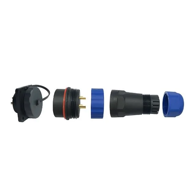 SD16 Su Geçirmez 2 Pin 16 Mm Dörtgen Konnektör (Fiş-Soket / Erkek-Dişi) görsel 3