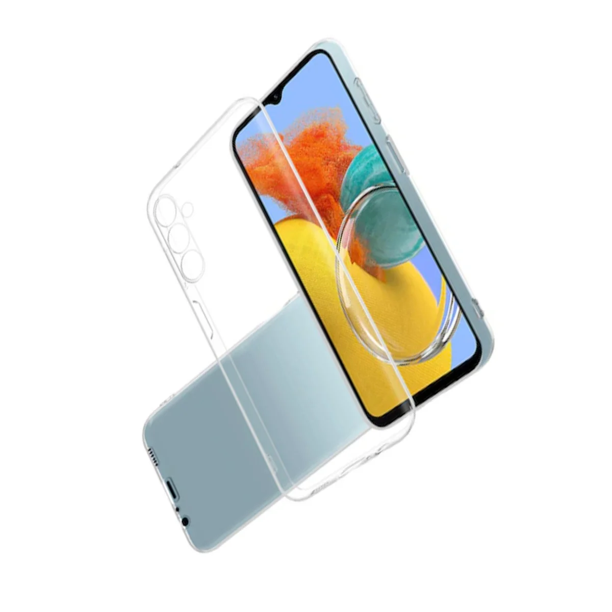 Samsung Galaxy M14 5g Kılıf Lüx Şeffaf Silikon görsel 2