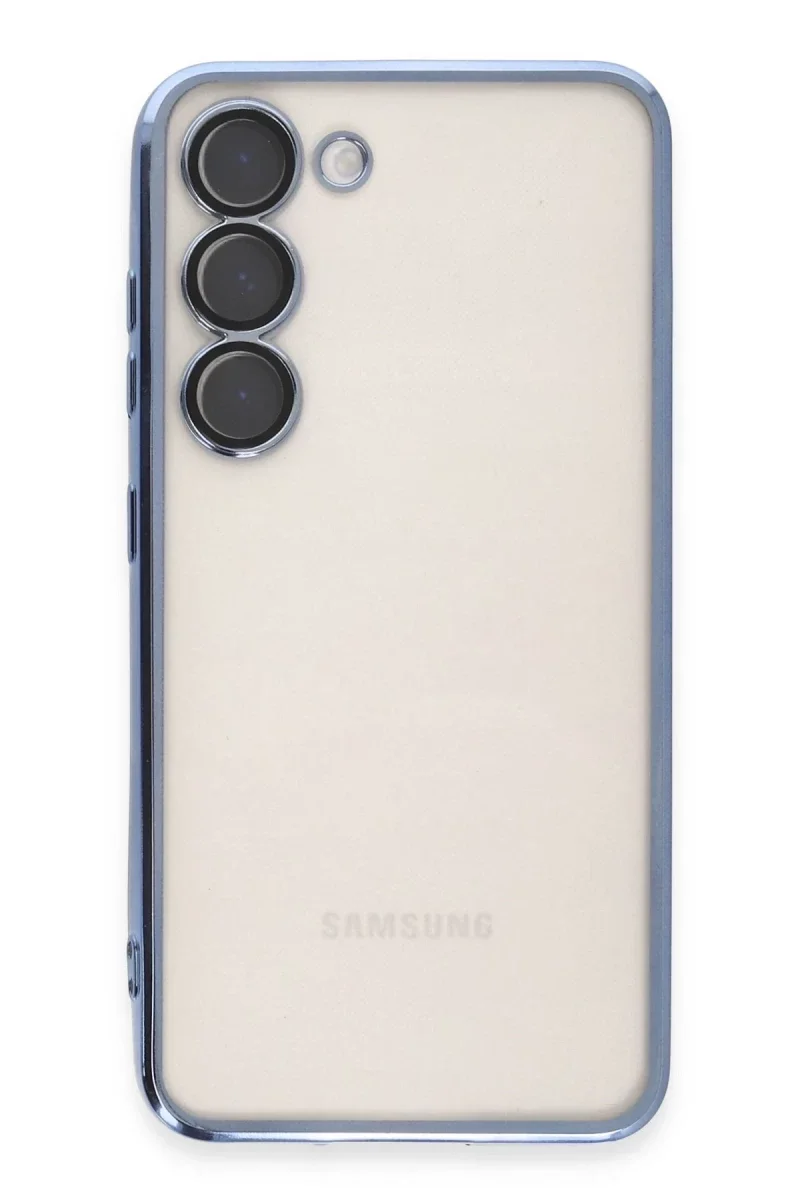 Samsung Galaxy S23 Kılıf Razer Lensli Silikon - Açık Mavi görsel 2