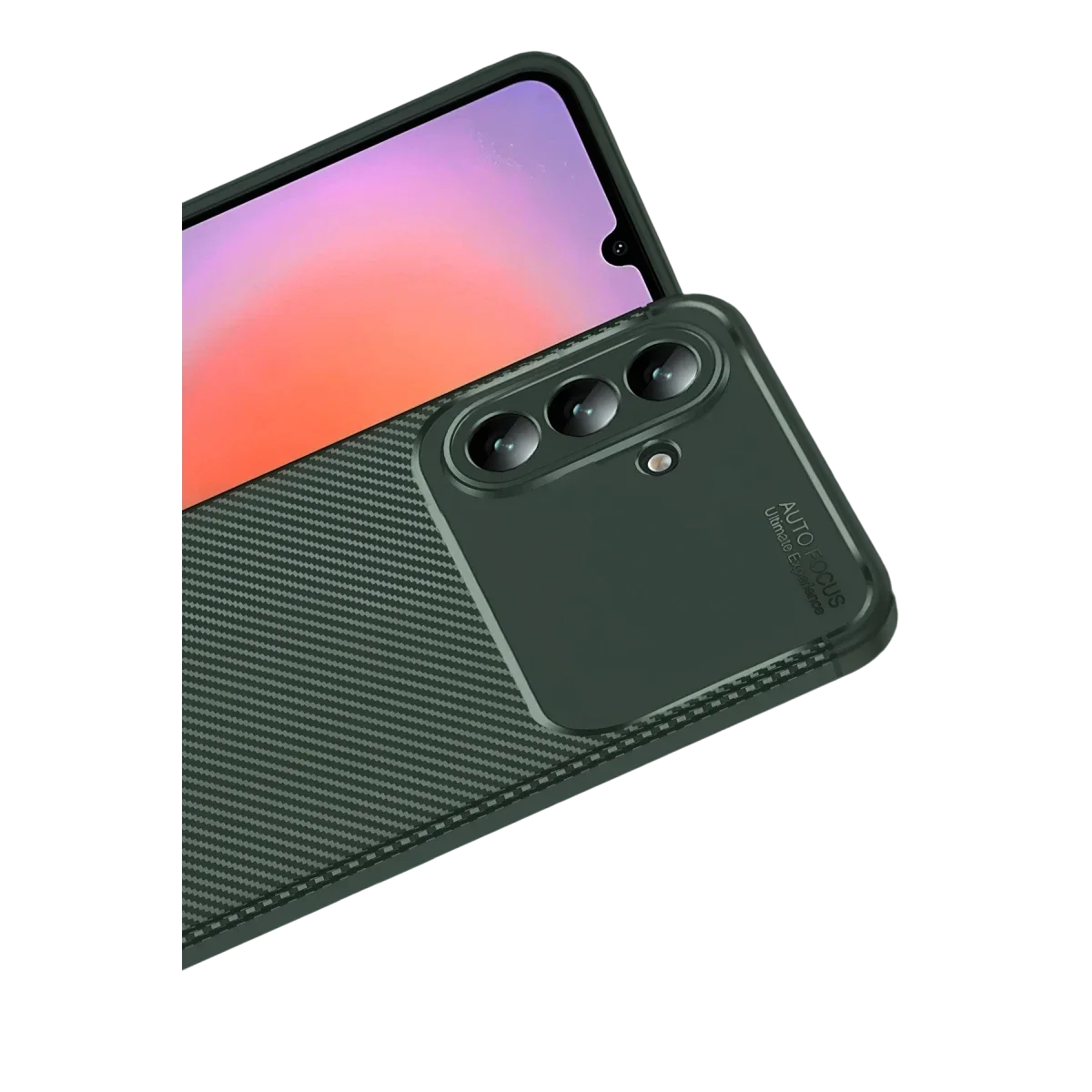 Samsung Galaxy S26 Plus Auto Focus Karbon Kapak - Koyu Yeşil görsel 2