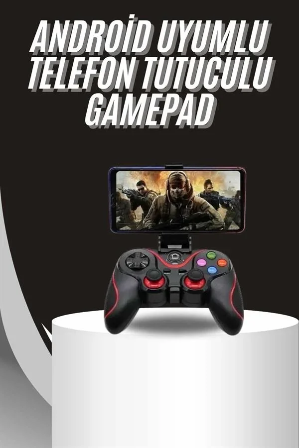 Kablosuz Oyun Kolu Bluetooth Joystick Gamepad Android Uyumlu görsel 2