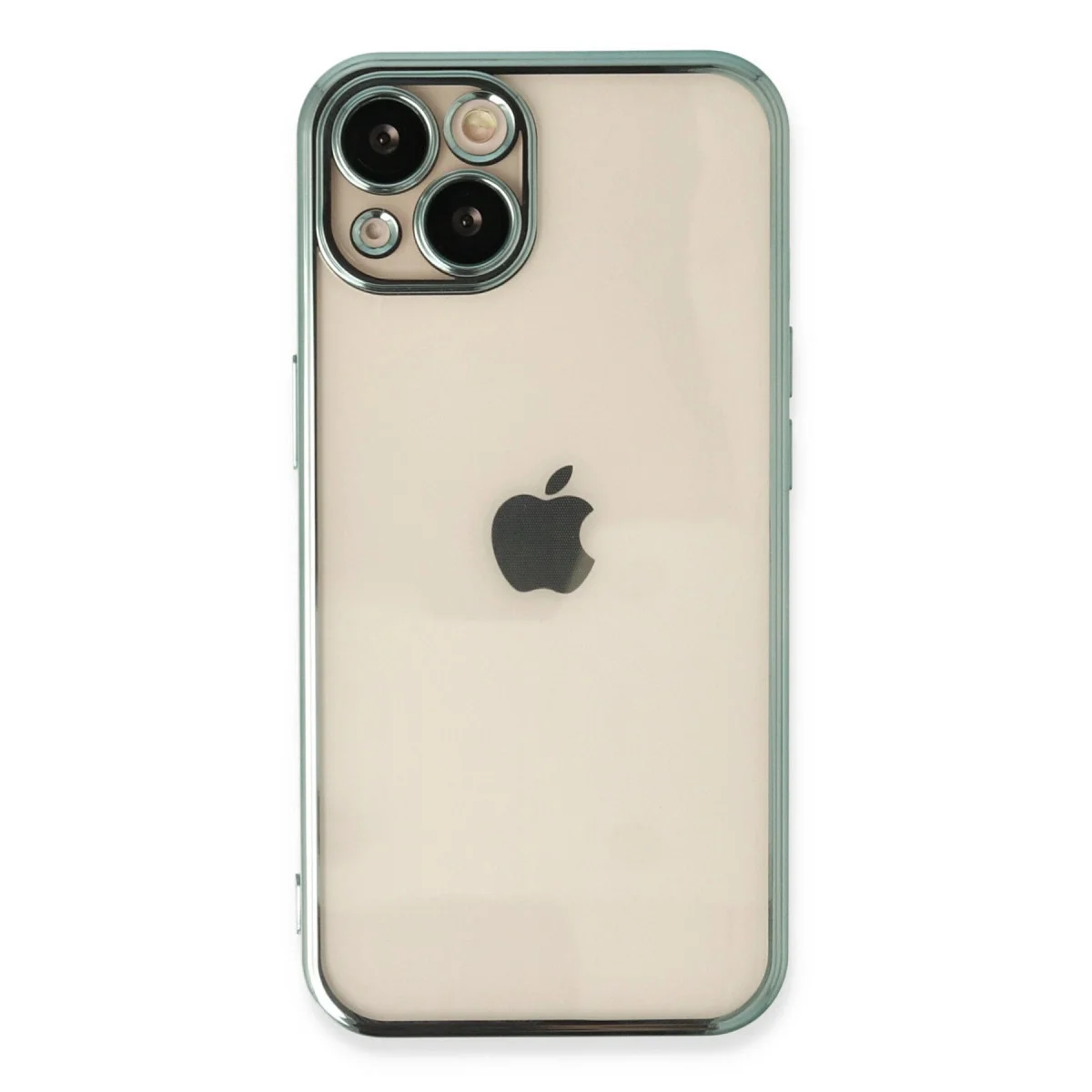 Apple İphone 14 Kılıf Razer Lensli Silikon - Yeşil