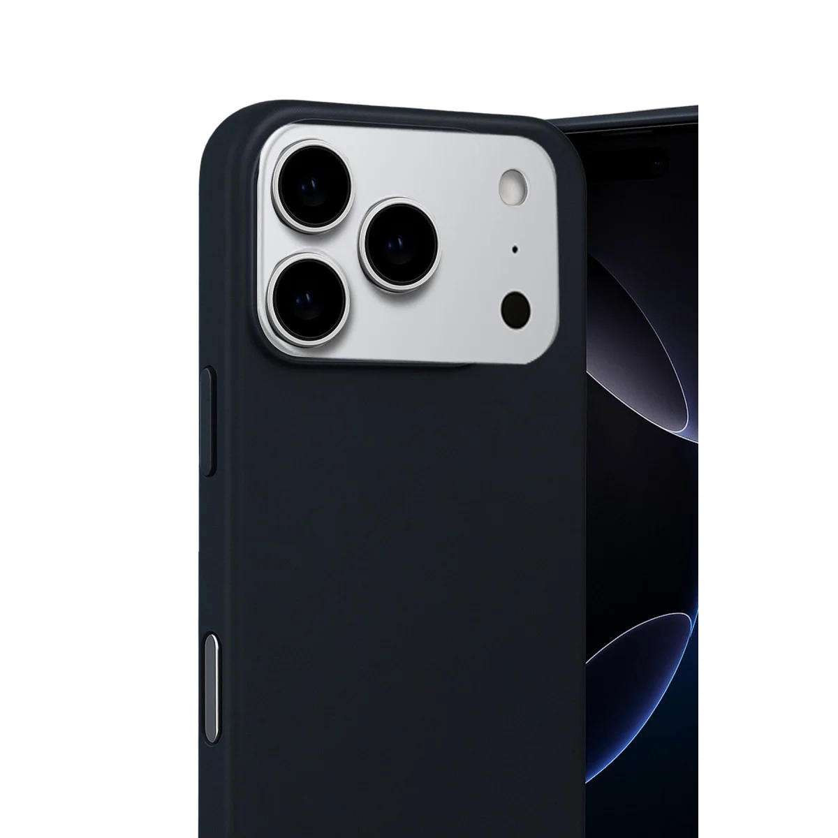 Apple İphone 17 Pro Max Nano İçi Kadife Silikon - Siyah görsel 3