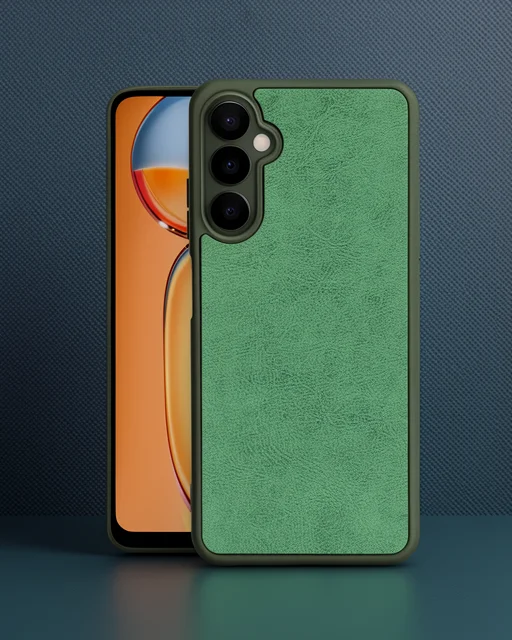 Samsung Galaxy A26 Kılıf Aras Deri Kapak - Koyu Yeşil