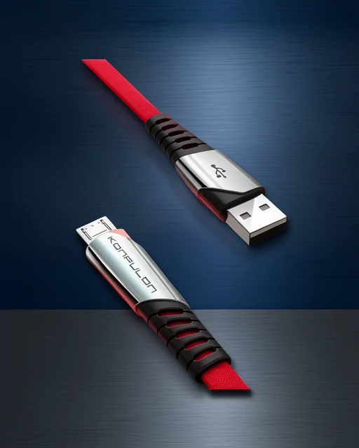 Dc16 Micro Usb Kablo 1m 2.4a - Kırmızı