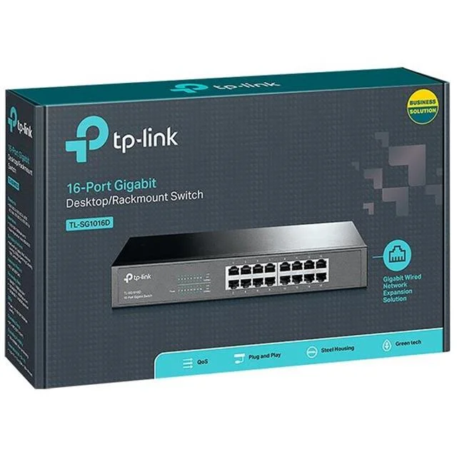 Tp-Link TL-SG1016D 16 Port Gigabit Ethernet Switch görsel 3