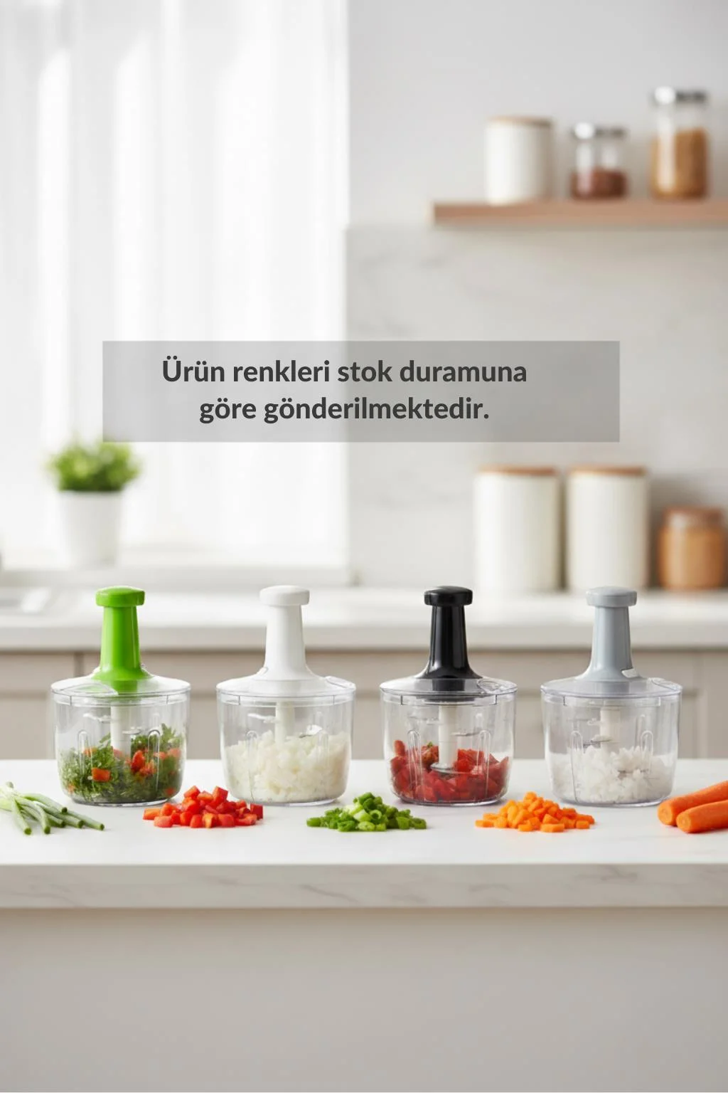 XXL Basmali El Rondosu Sebze Meyve Doğrayıcı 2,5 Lt 2 Parça görsel 3