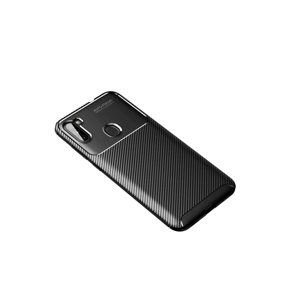 Samsung Galaxy A11 Kılıf Auto Focus Karbon Kapak - Siyah görsel 2