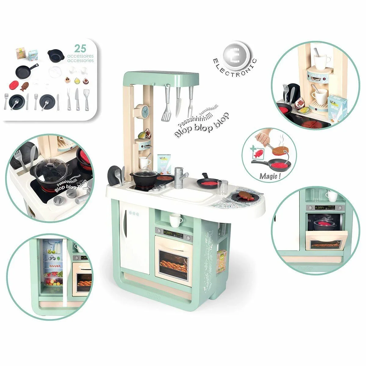 7600310914 Smoby Cherry Kitchen Mutfak Oyun Seti görsel 2