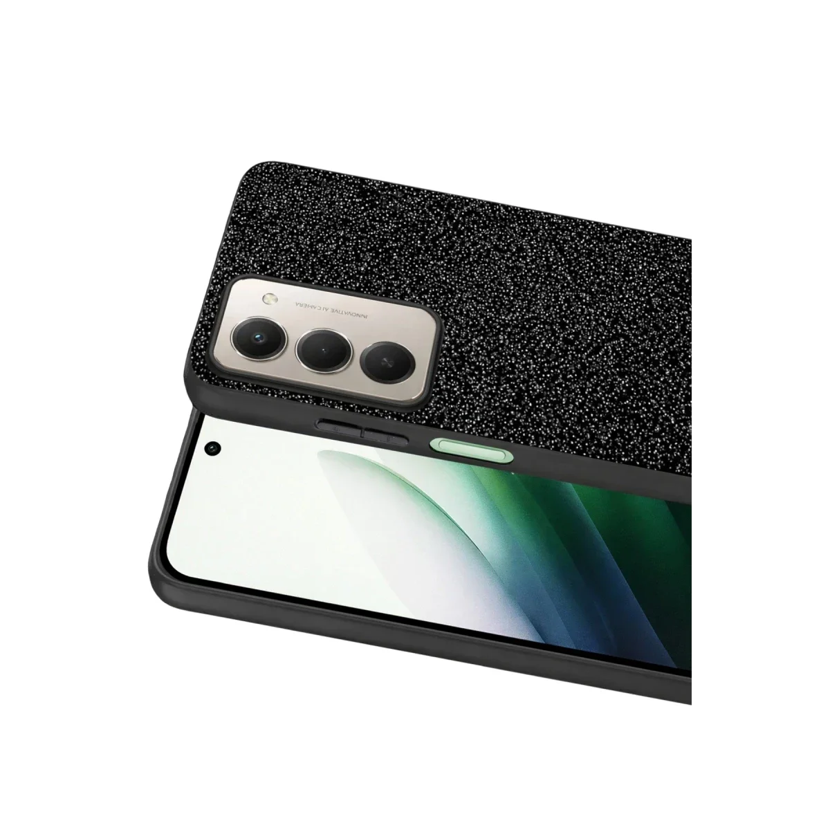 Onegif Xiaomi Redmi 15 4G Bright Simli Kapak - Siyah görsel 2