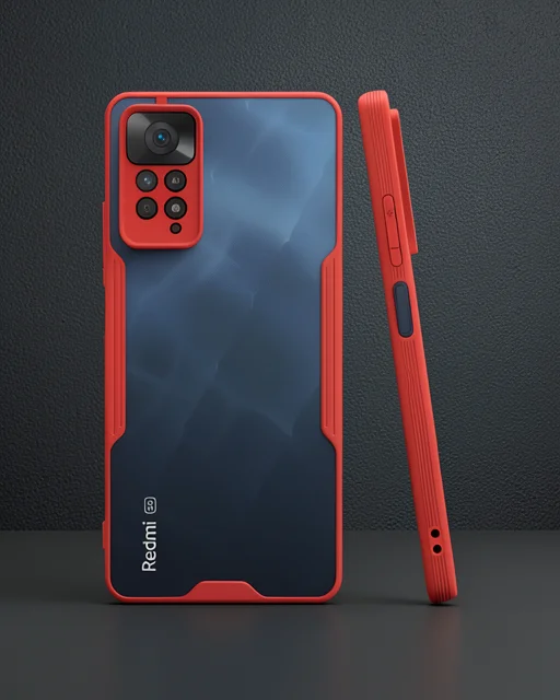 Xiaomi Redmi Note 11 Pro Kılıf Platin Silikon - Kırmızı