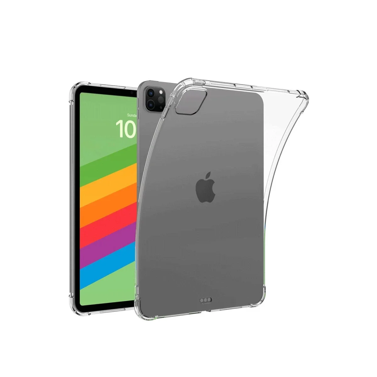 Apple iPad Pro 13 (2024) Kılıf Anti Shock Tablet Silikon - Şeffaf görsel 3