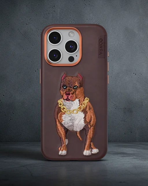 Venco Apple İphone 15 Pro Perma Desenli Kapak - Kahverengi