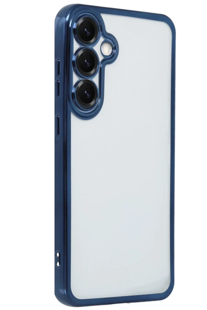 Samsung Galaxy S25 Kılıf Razer Lensli Silikon - Lacivert görsel 2