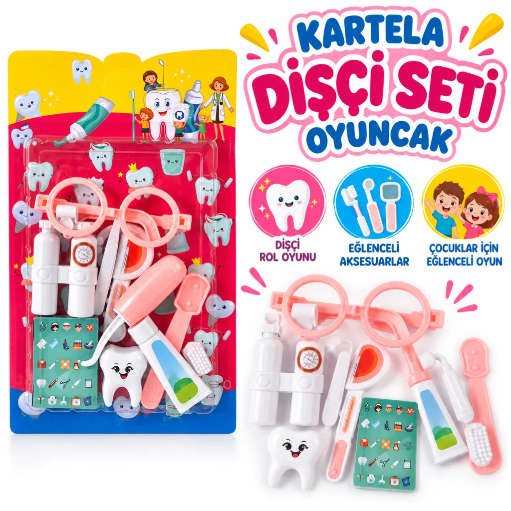 DNT-78- Kartela Dişçi Set Oyuncak