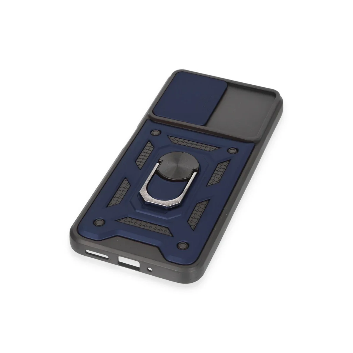 Xiaomi Redmi Note 12 5G Kılıf Pars Lens Yüzüklü Silikon - Lacivert görsel 5