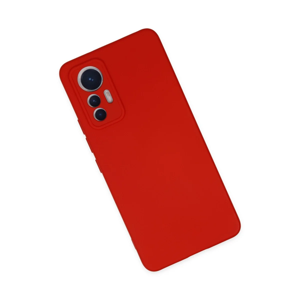 Xiaomi Mi 12 Lite Kılıf Nano İçi Kadife Silikon - Kırmızı görsel 3