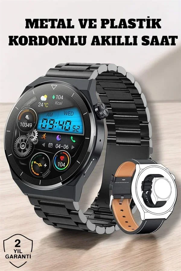 Akıllı Saat Sağlık ve Fitness Takibi Bluetooth Bağlantılı Dokunmatik Ekran görsel 2