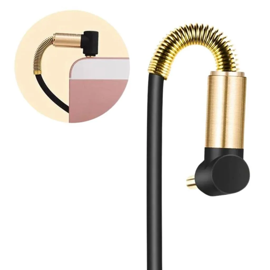 3.5mm AUX Kablosu Jak Erkek Erkek L Tipi 1 Metre Ses Aktarım Kablosu görsel 3