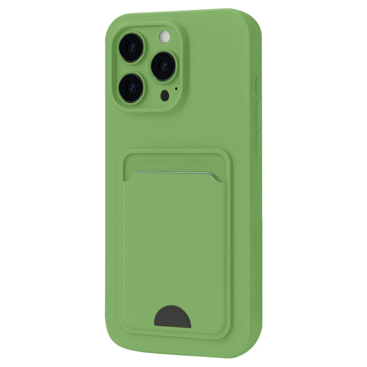 Apple İphone 16 Pro Kılıf Kelvin Kartvizitli Silikon - Açık Yeşil