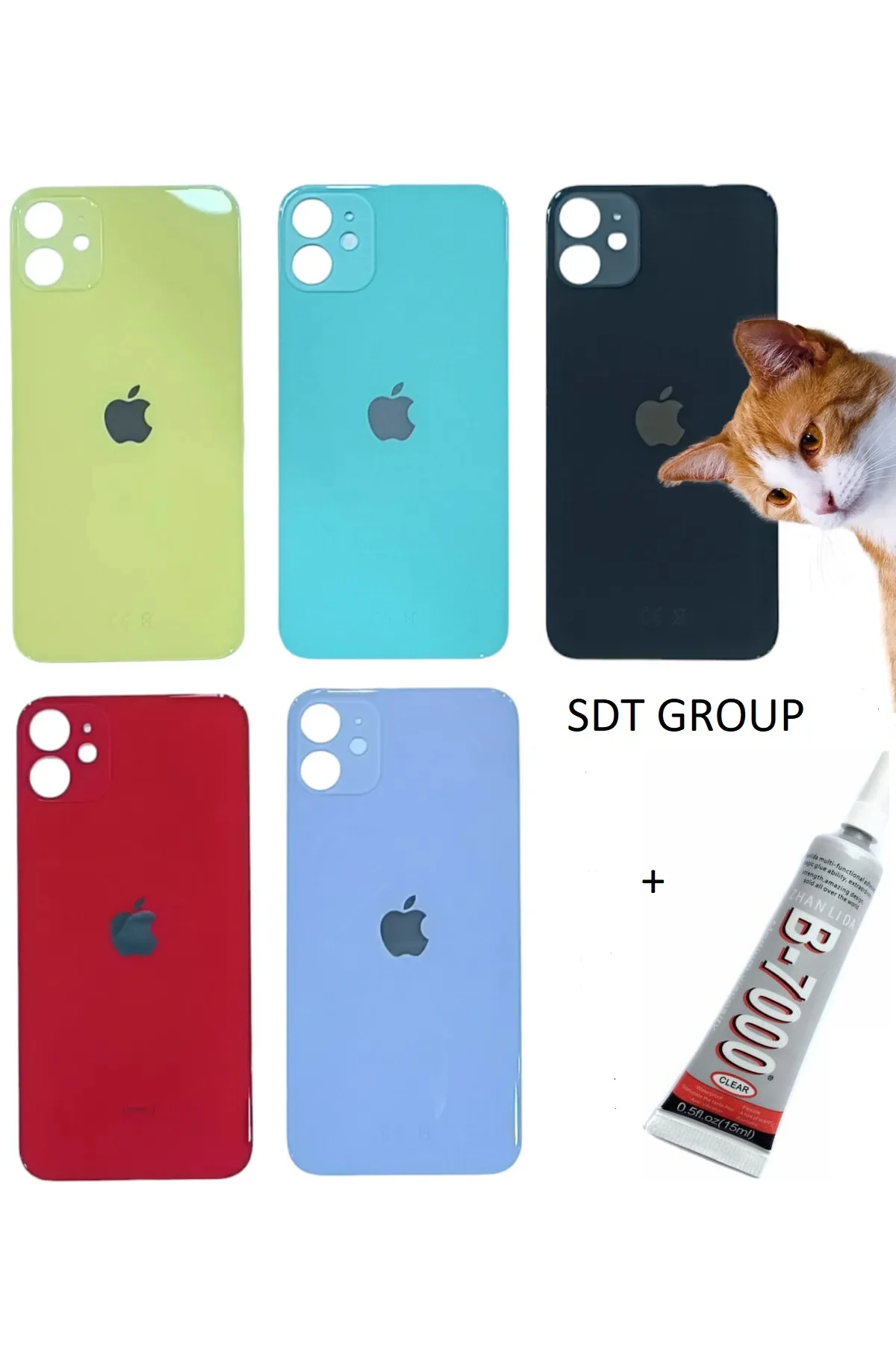 iPhone 11 Arka Batarya Pil Kapağı MOR (B7000 15 M görsel 3