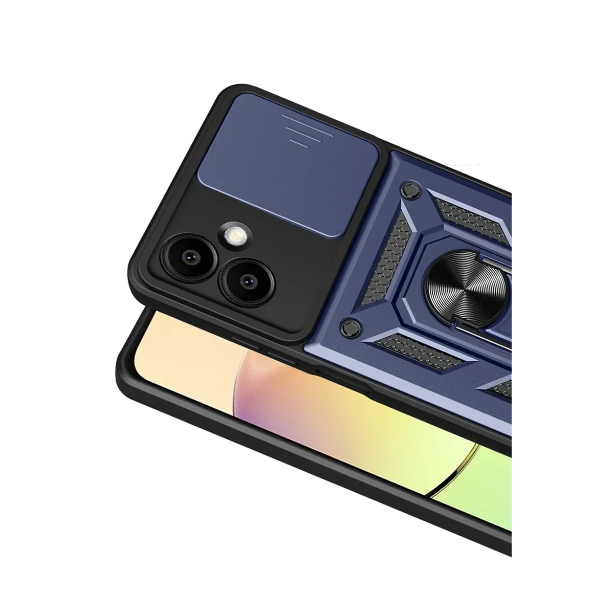Samsung Galaxy A07 4G Pars Lens Yüzüklü Silikon - Lacivert görsel 2