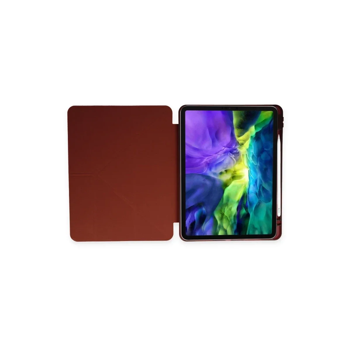 Apple iPad 2025 10.9 10.Nesil (A16) Kılıf Kalemlikli Mars Tablet Kılıfı - Mürdüm görsel 5