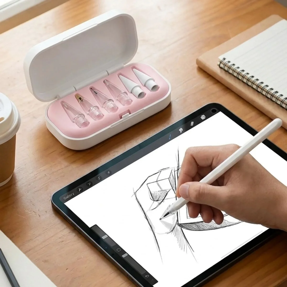 6 Adet Farklı Uçlı Universal Dokunmatik Kalem Ucu – Tablet ve Telefon Uyumlu Stylus Pen Yedek Başlıkları görsel 4