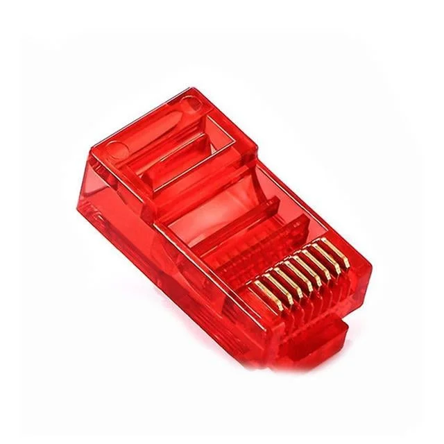 PM-22701 RJ45 RJ45 CAT6 8P/8C Kırmızı Soket (100’lü Paket) görsel 4
