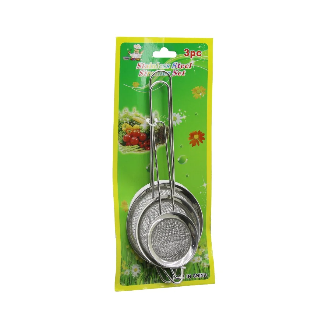 3PCS Set Mini= 5-7-8CM Tel Süzgeç Metal Çerçece Metal SAP=8.5-10.5-10.5CM