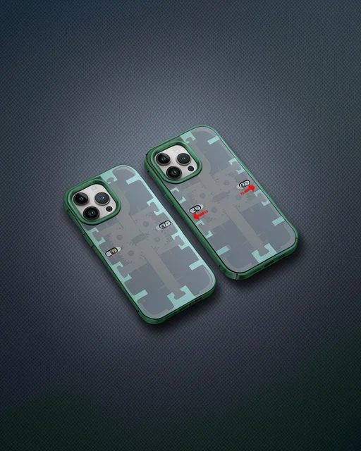 Apple İphone 13 Pro Kılıf Mekanik Bumper Kapak - Yeşil