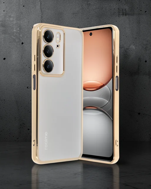 Realme C75 4g Kılıf Razer Lensli Silikon - Gold