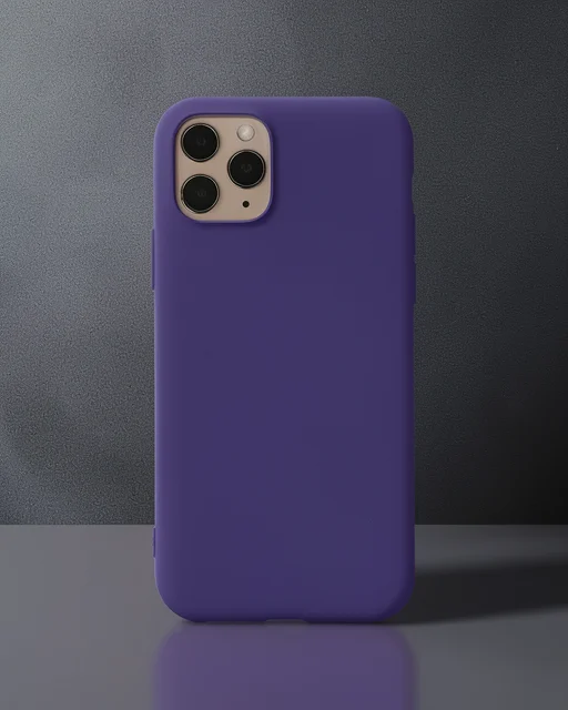 Apple İphone 11 Pro Max Kılıf Nano İçi Kadife Silikon - Mor