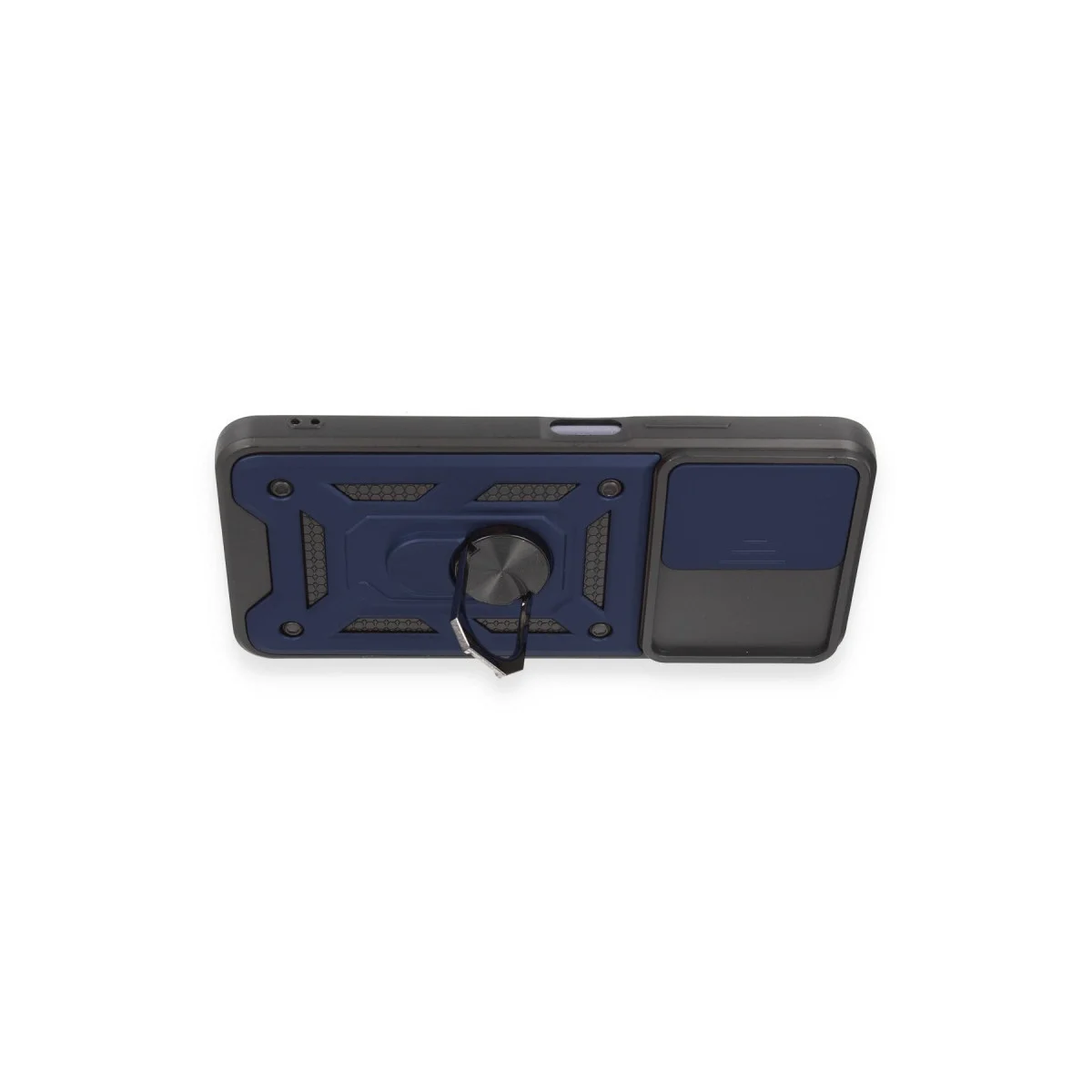 Xiao Red Note 12 5g Kılıf Pars Lens Yüzüklü Silikon - Lacivert görsel 3