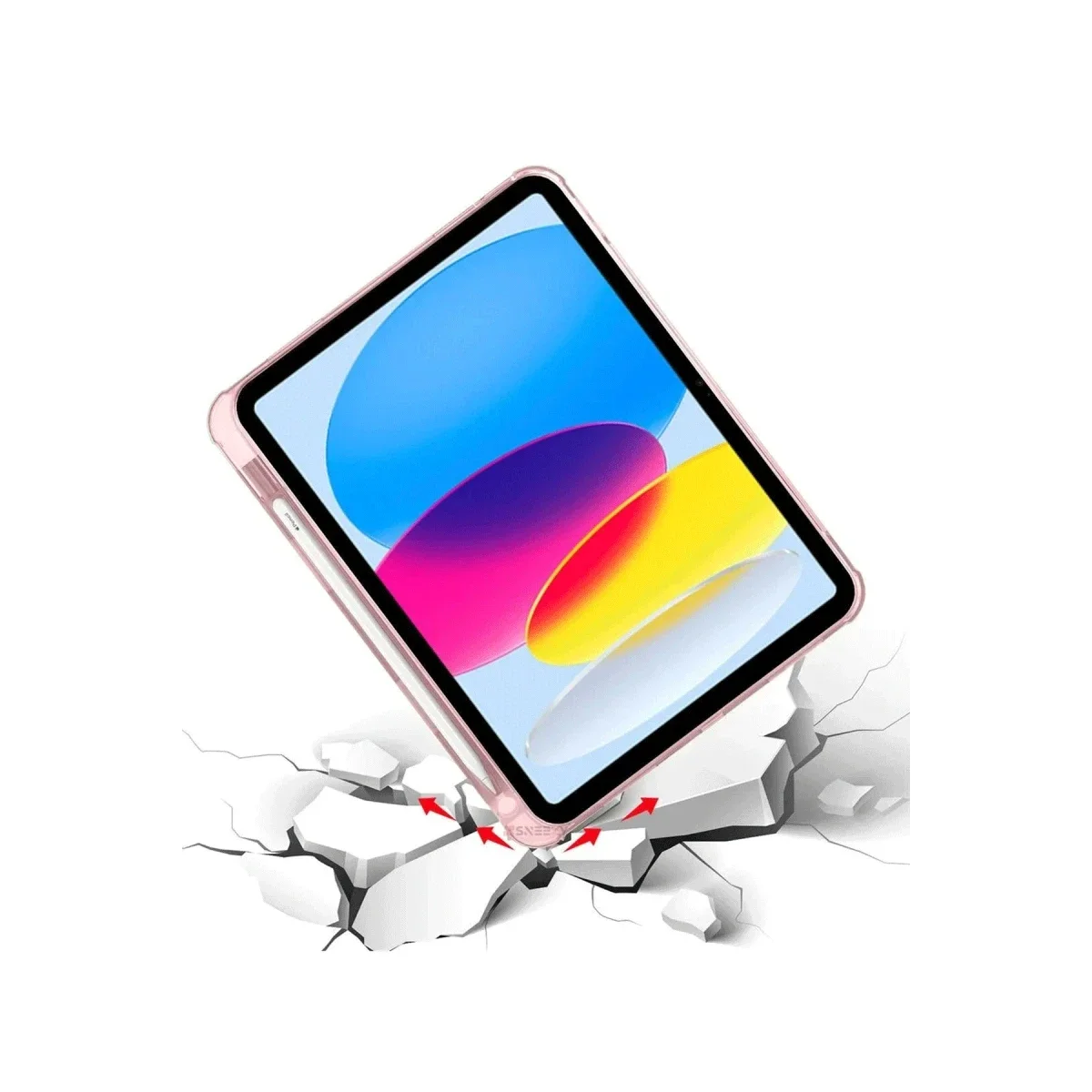 Apple iPad 2025 10.9 10.Nesil (A16) Kılıf Kalemlikli Mars Tablet Kılıfı - Rose Gold görsel 5