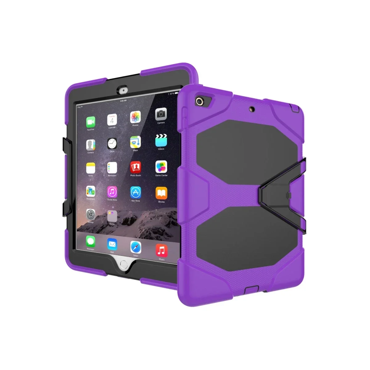 Apple iPad 5 Air 9.7 Kılıf Griffin Tablet Kapak - Mor görsel 4