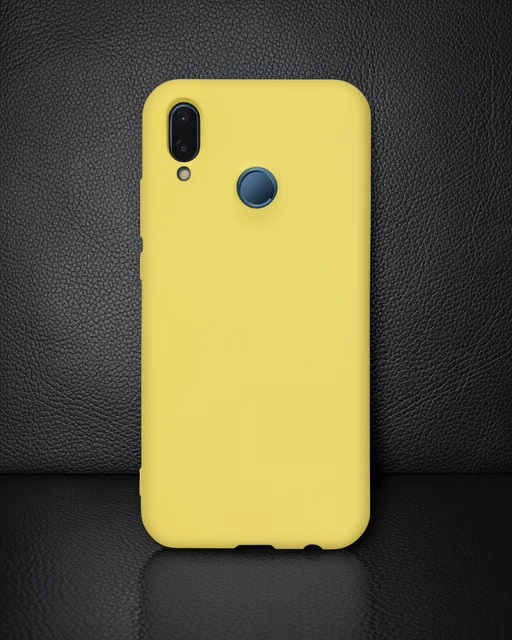 Huawei P20 Lite Kılıf Nano İçi Kadife Silikon - Sarı