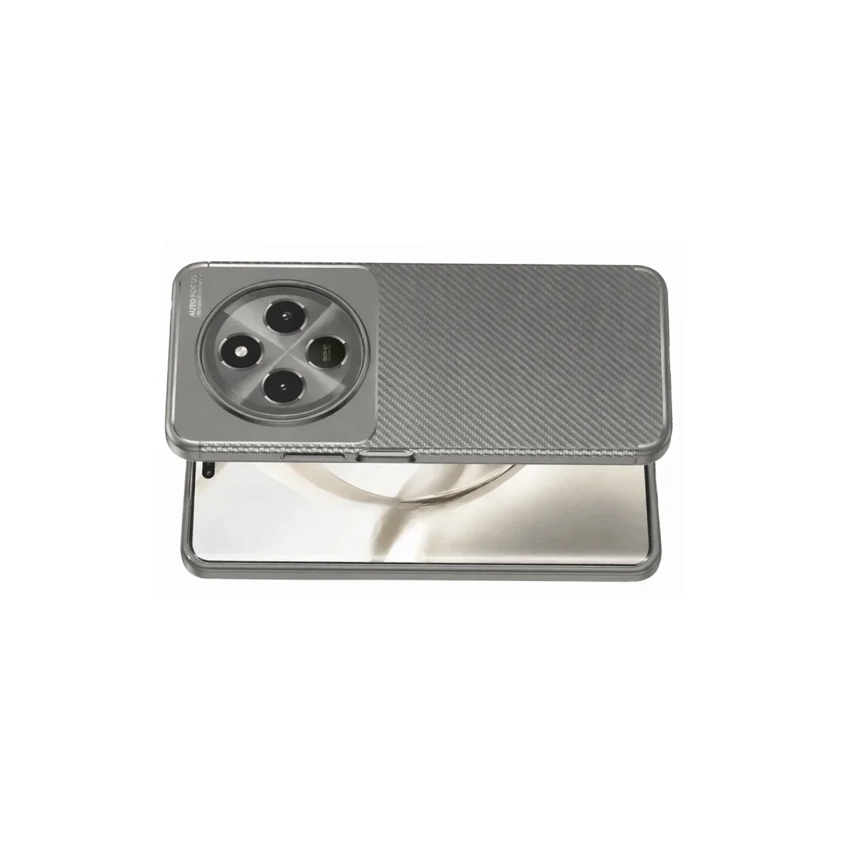 Tecno Spark 30C Kılıf Auto Focus Karbon Kapak - Gri görsel 3