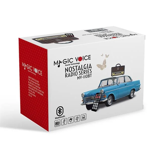 MagicVoice MV-110BT USB - SD - FM - Bluetooth Destekli Nostaljik Radyo görsel 3